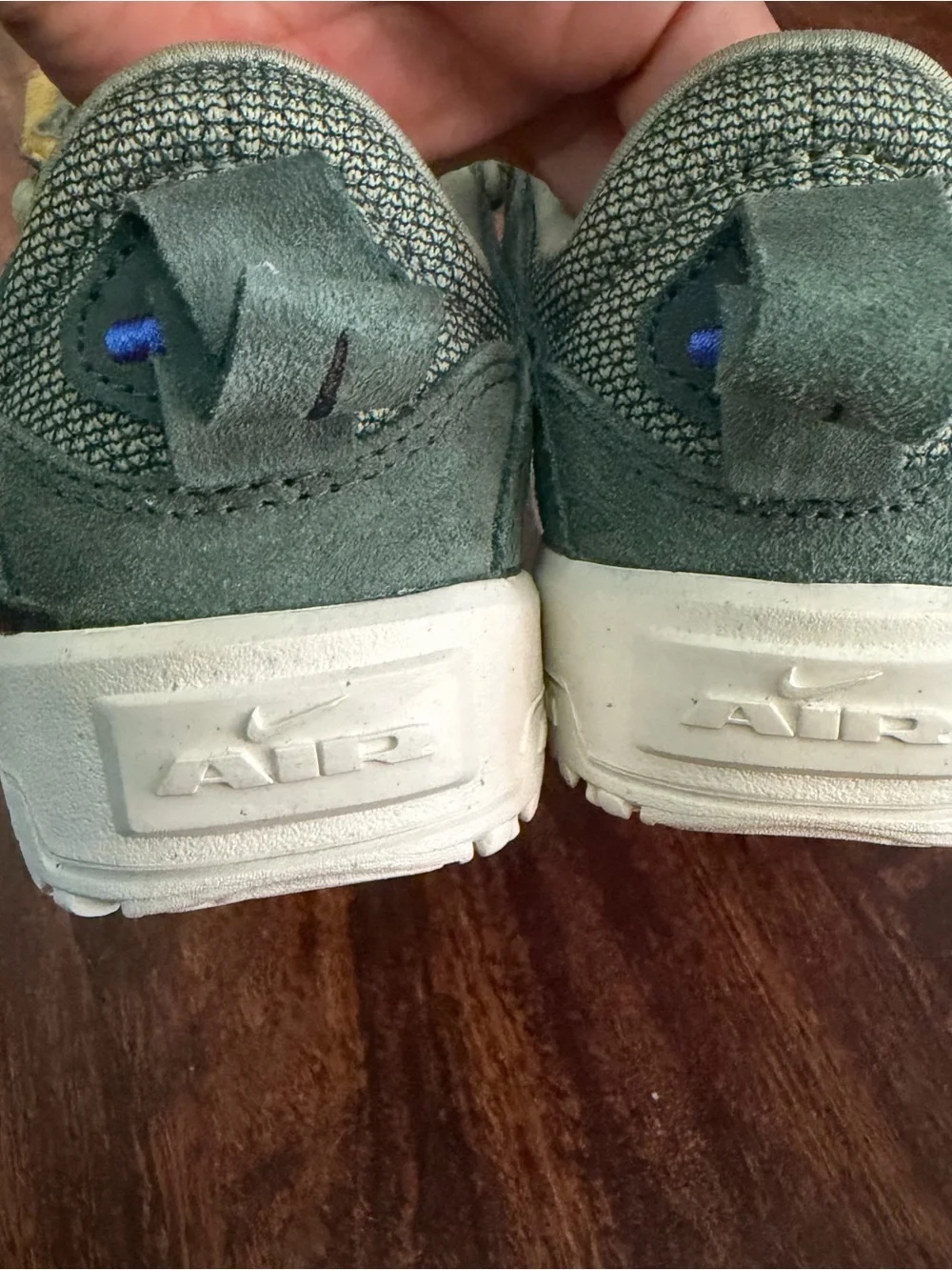 Nike Kids Olive Green and Blue SB Sneakers